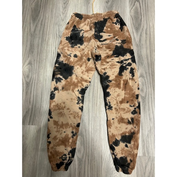 Von Dutch Tie Dye Sweatpants Mens Size S Gold Logo luxury Loungewear rare black - Picture 7 of 8